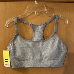 All in Motion High Support Seamless Bonded Gray Sports Bra New Size Medium